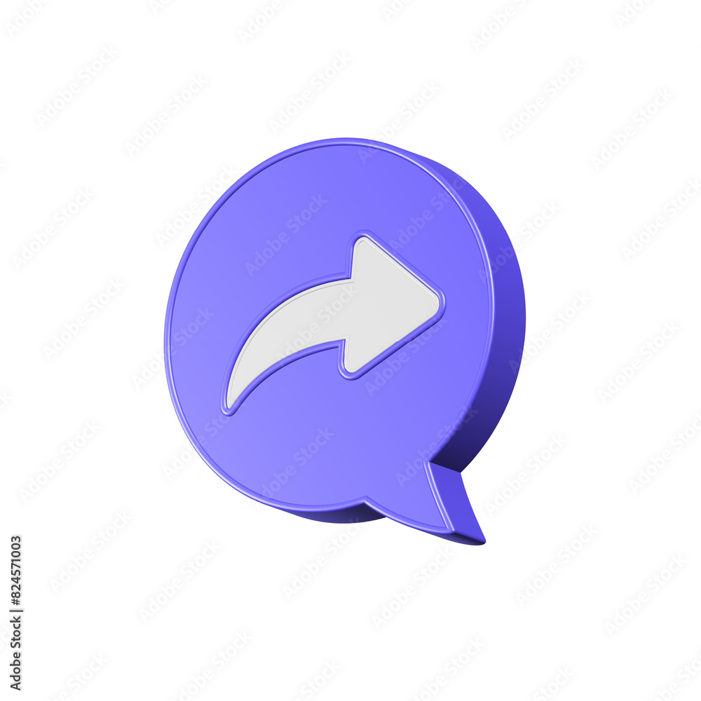 Blue reply icon symbol bubble button or forward share arrow sign Blue reply icon symbol bubble button or forward share arrow sign