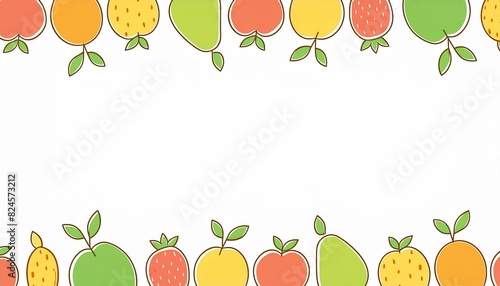 fruits frame border template decoration illustration