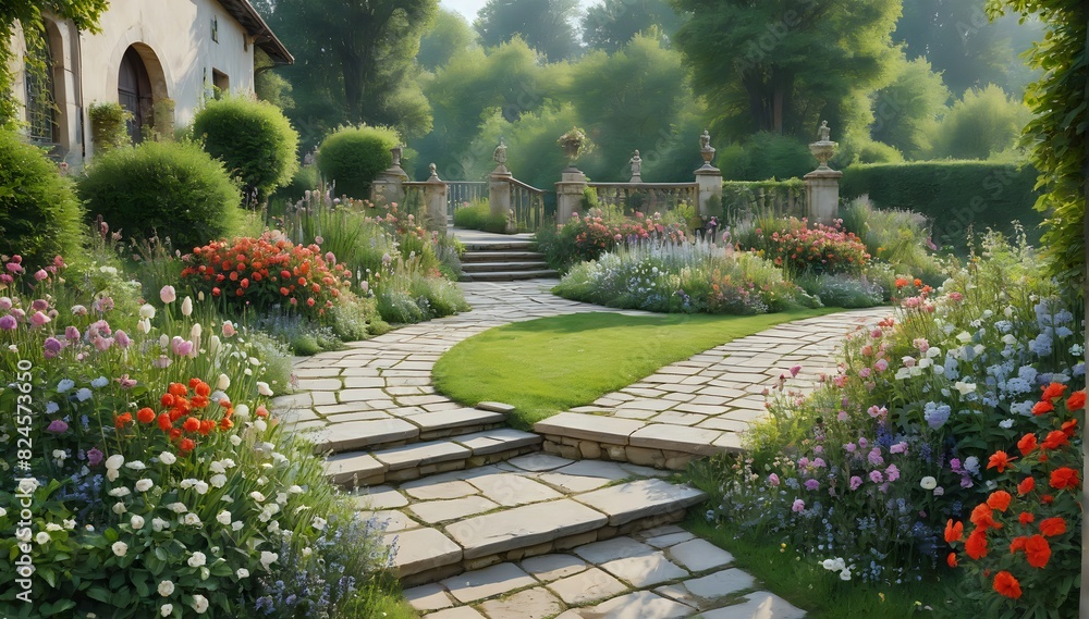 Beautiful Garden Path Scene