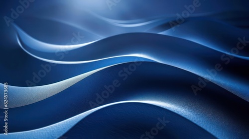Stylized Abstract Wavy Pattern with Ripples and Lines in Blue Color