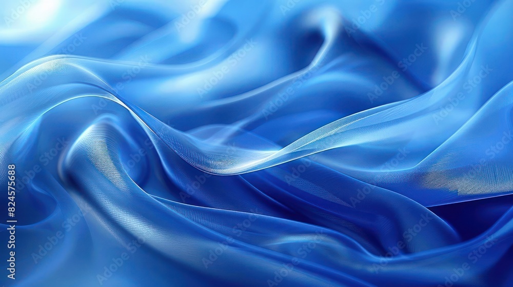 Fototapeta premium An artistic close-up of wavy fabric, showcasing the fluidity and smooth texture.