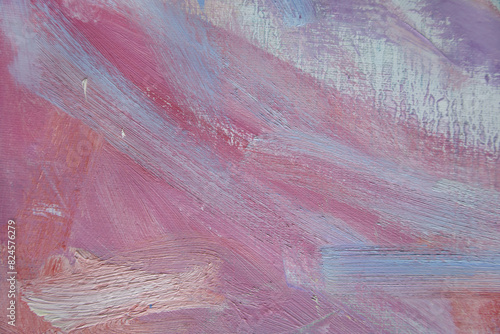 Abstract pink textured background. Blurry hand painted dripping wet brush strokes surface.