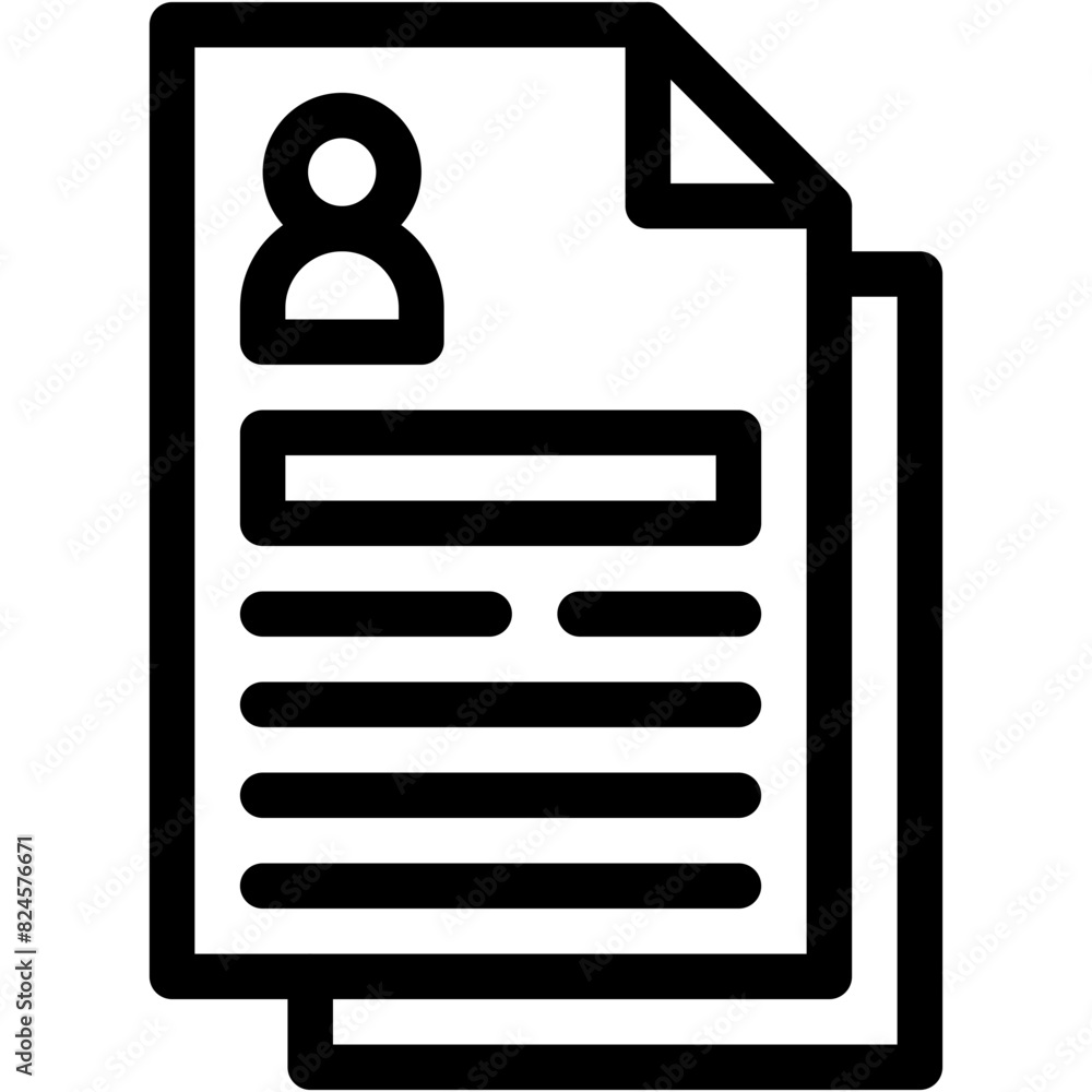 Vector Icon Curriculum, cv, portfolio, resume, documents Vector Icon Curriculum, cv, portfolio, resume, documents