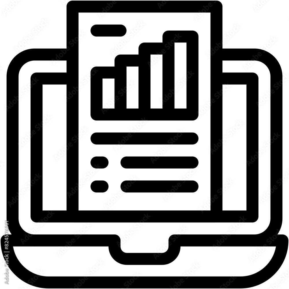 Vector Icon Analysis, growth, chart, report, laptop Vector Icon Analysis, growth, chart, report, laptop