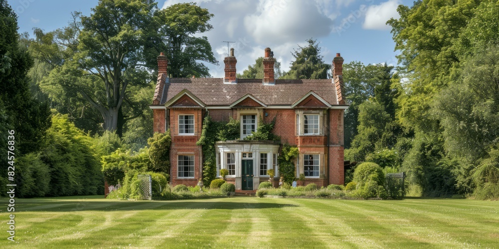 Large Red Brick Country House with a Spacious Garden Large Red Brick Country House with a Spacious Garden