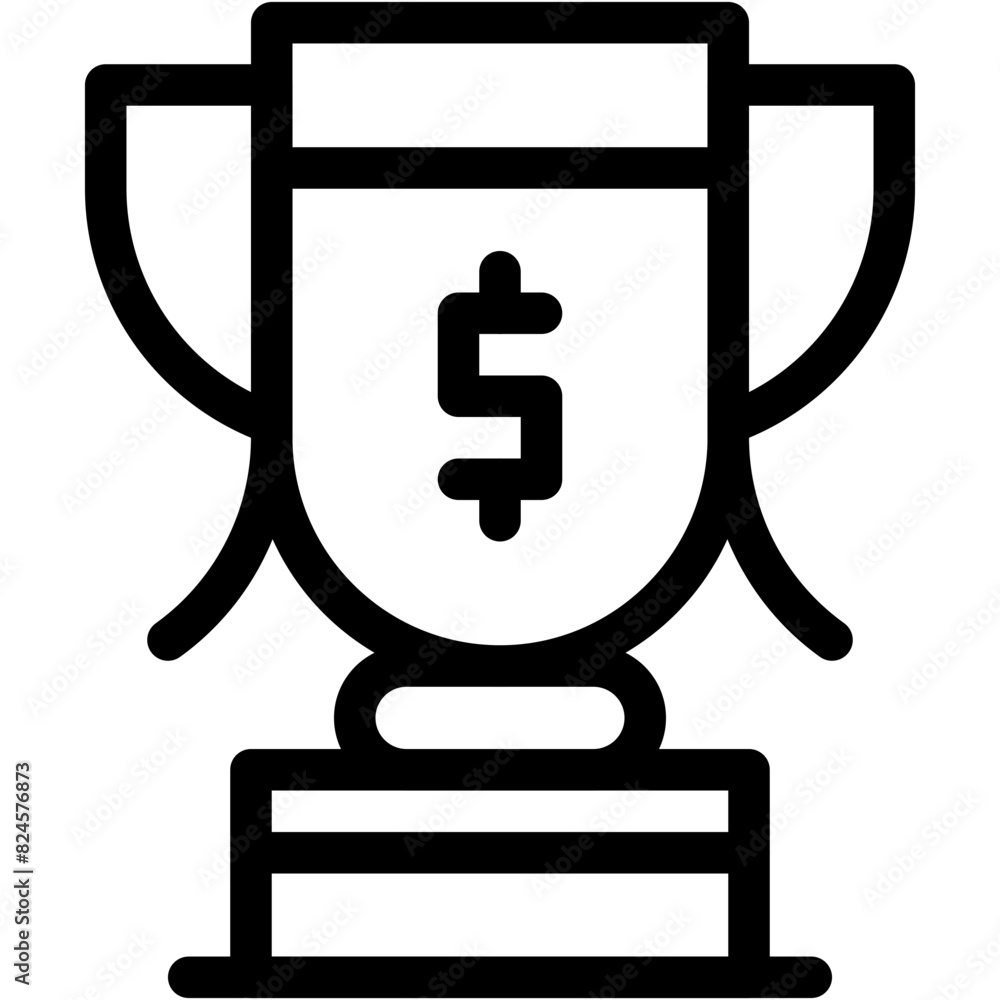 Vector Icon money, reward, trophy, dollar, profit Vector Icon money, reward, trophy, dollar, profit