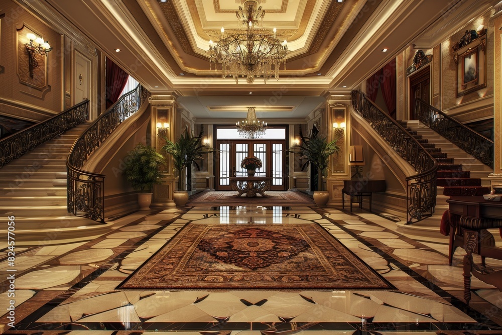 Obraz premium Classical Entrance Hall Interior
