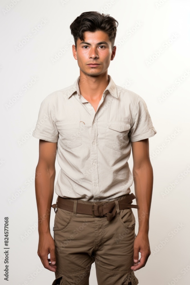 Portrait of a Young Hispanic Man in Casual Clothing Portrait of a Young Hispanic Man in Casual Clothing