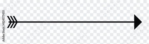 Long arrow vector icon. Black horizontal double arrow. Vector design. 22.11.	