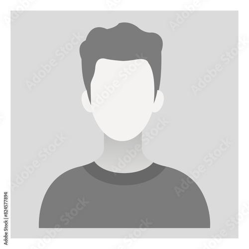 Default avatar profile icon. Grey photo placeholder for social networks, resumes, forums and dating sites. Male "no photo" default images for unfilled user profile