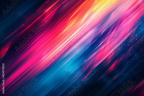 Abstract Colorful Light Streaks on Dark Background
