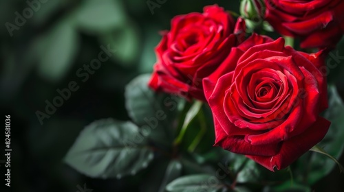 A close-up shot of a red rose against a Valentine s Day background