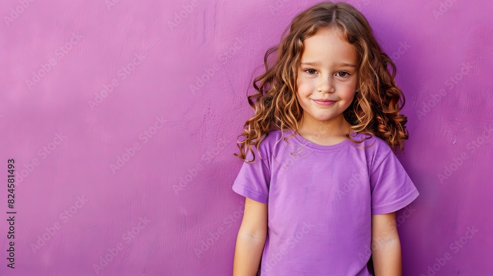 With a blank design space, purple kids shirt for toddlers With a blank design space, purple kids shirt for toddlers