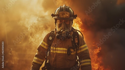 FireFighter the rescue teams to combat fires and rescue those trapped by flames. Fire diaster.