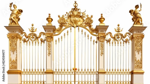 White background gold gate PNG