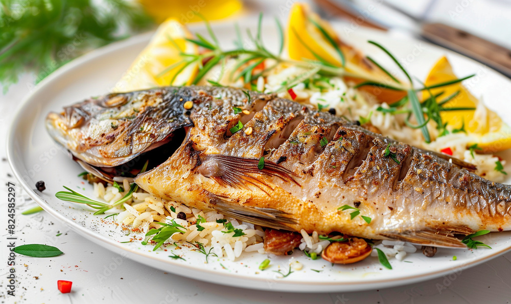 Fresh and Tasty: Fried Sea Fish with Rice and Herbs
Fresh and Tasty: Fried Sea Fish with Rice and Herbs
