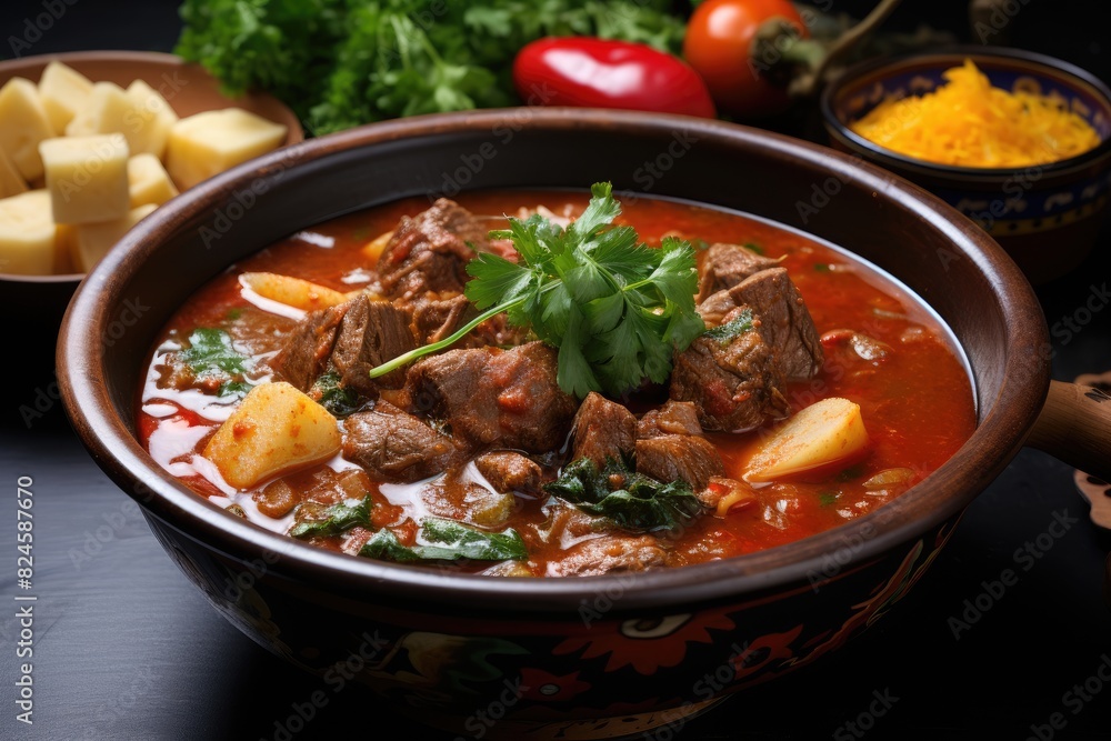 Guatemalan pepián, a rich and hearty stew. Guatemalan pepián, a rich and hearty stew.