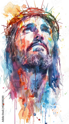 Watercolor illustration of Resurrection of Jesus Christ