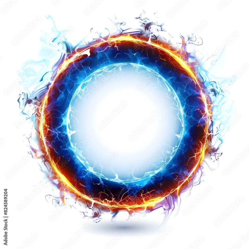 power energy circle on white background power energy circle on white background
