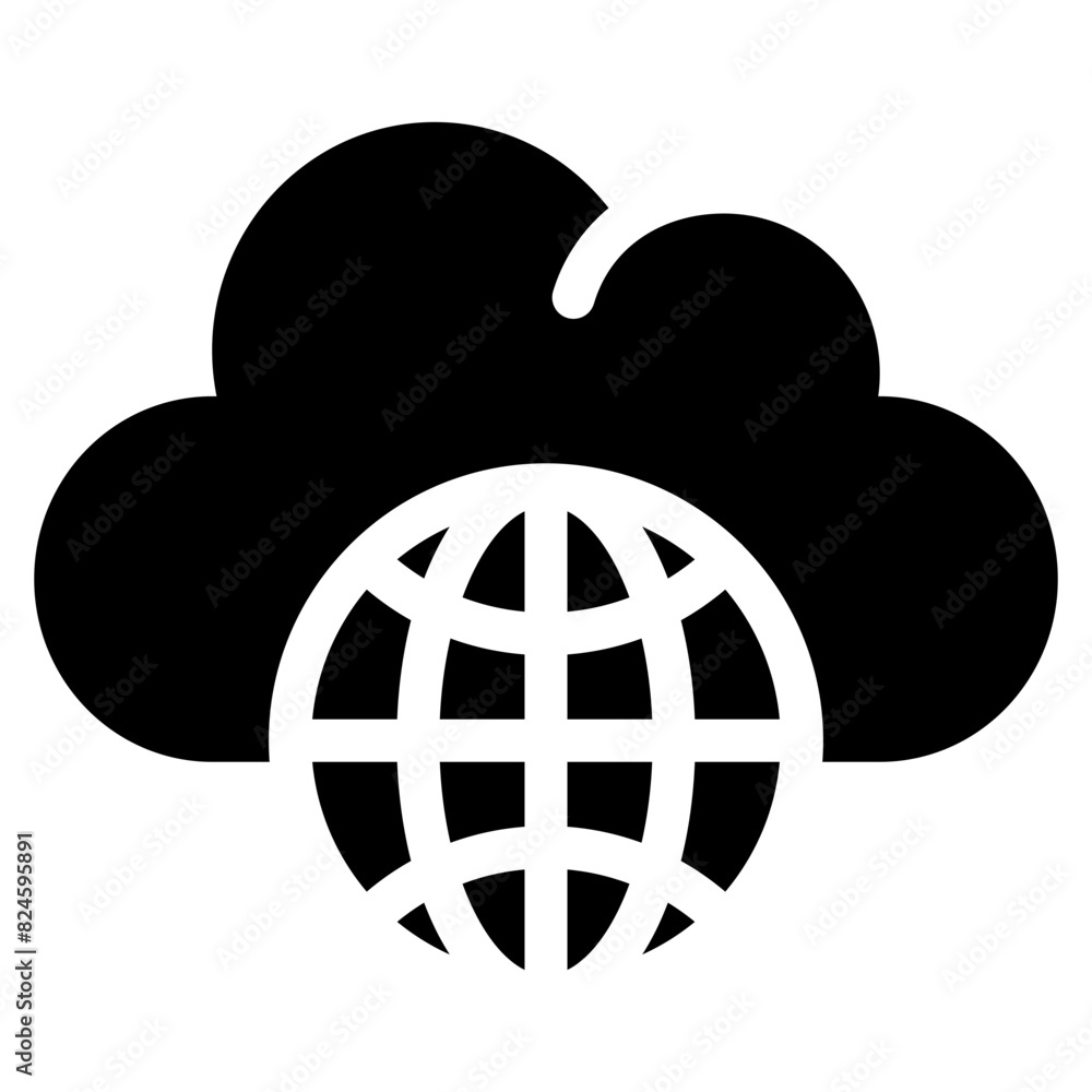 globe, cloud, Cloud Service, networking, information technology Icon globe, cloud, Cloud Service, networking, information technology Icon