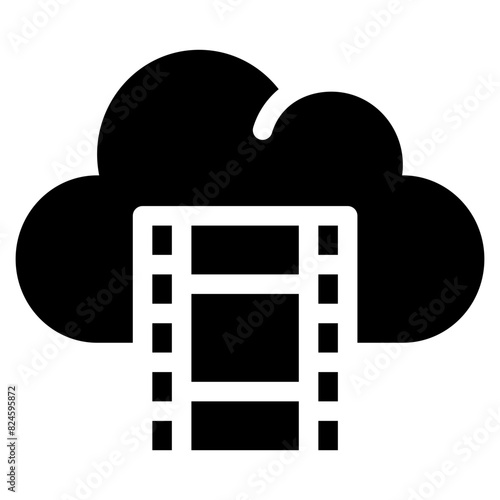 film, cloud, Cloud Service, networking, information technology Icon