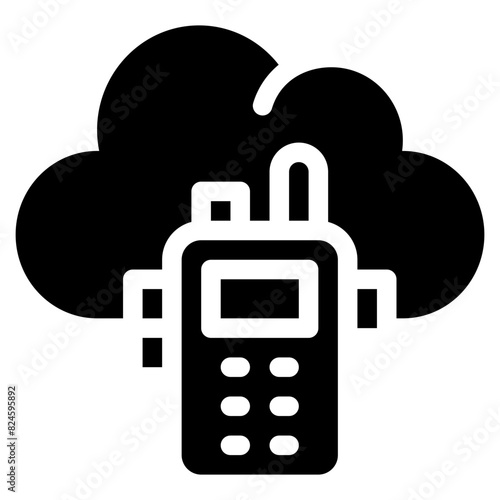 walkie talkie, cloud, Cloud Service, networking, information technology Icon