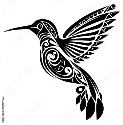 Enchanting Aztec Hummingbird Symbol Vector - Perfect for Cultural Artwork, Unique Logos, and Inspirational Designs