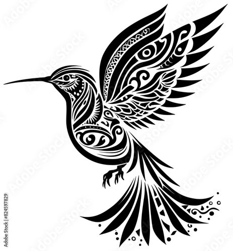 Enchanting Aztec Hummingbird Symbol Vector - Perfect for Cultural Artwork, Unique Logos, and Inspirational Designs