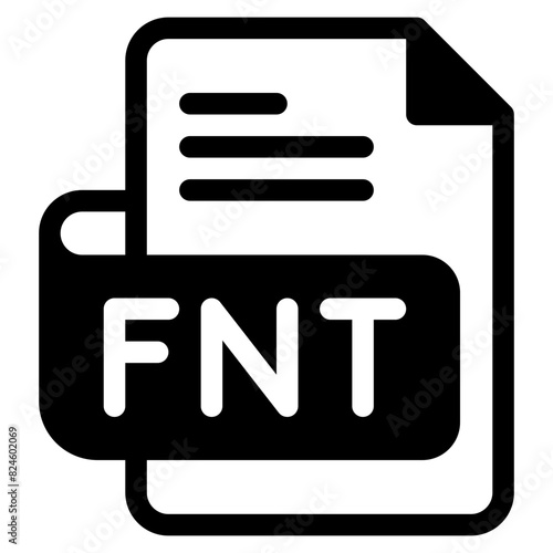Vector Icon fnt, file type, file format, file extension, document