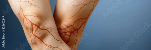 Visible leg veins: Vascular issues, varicose vein treatment photo