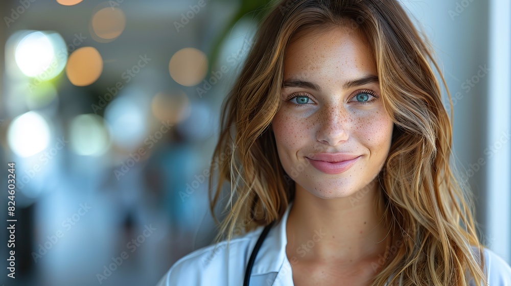 smiling medical doctor woman with stethoscope isolated over white background stock image smiling medical doctor woman with stethoscope isolated over white background stock image