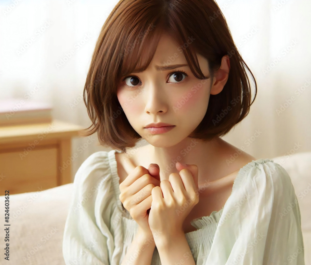 困っている女性 困っている女性