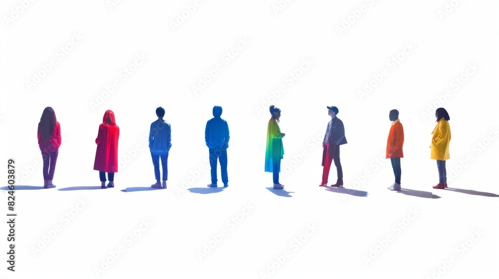 silhouettes of diverse businesspeople bustling in a vibrant city, depicting people of all ages, ethnicities, and backgrounds. A perfect reflection of the diversity and energy.banner