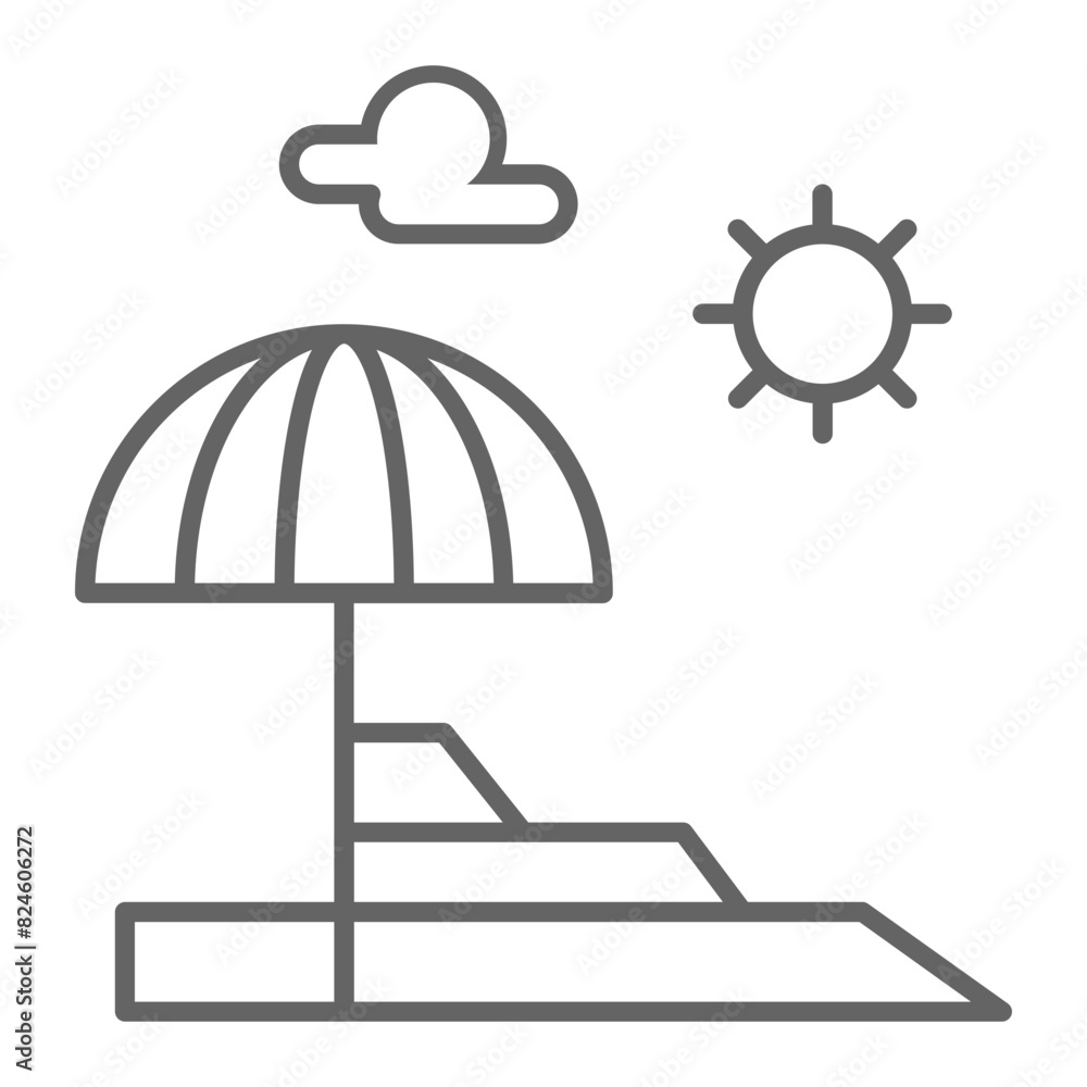 Beach blanket icon, vector illustration, simple design, best used for web Beach blanket icon, vector illustration, simple design, best used for web