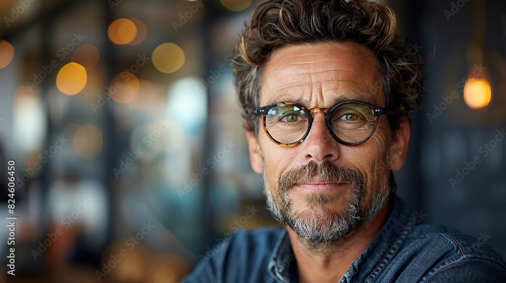 portrait of a man with glasses on blue background stock photo portrait of a man with glasses on blue background stock photo