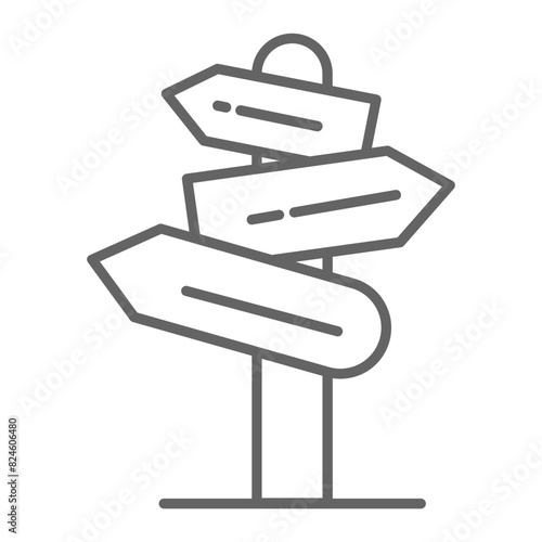 Signpost icon, vector illustration, simple design, best used for web