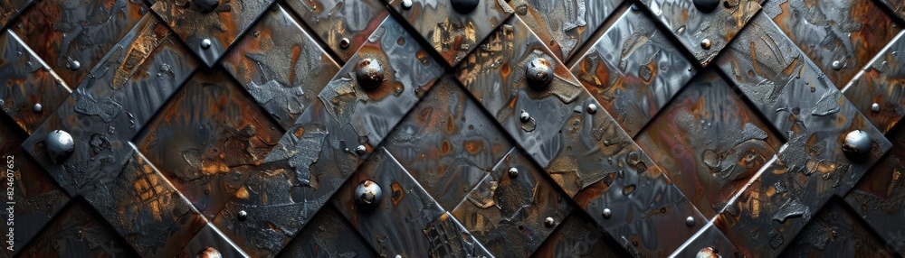 Rusty metal texture background with rivets. Rusty metal texture background with rivets.