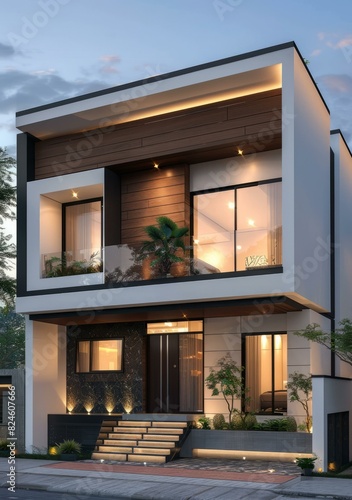 Modern Minimalist Dream Home for a Small Family © Adobe Contributor