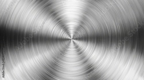 The image is a close-up of a brushed metal surface with a radial pattern,brushed metal background photo