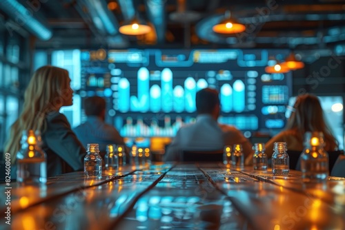 Wallpaper Mural Colleagues in the office have a video conference to discuss Torontodigital.ca