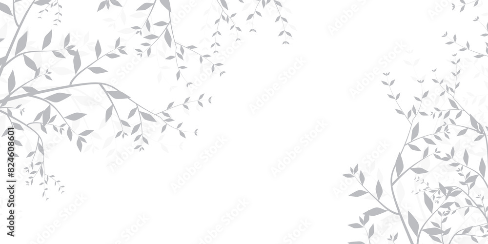 trees soft shadows and gradients. Natural pattern, branch and leaves with gray shadow. Copy space. transparent background with png trees soft shadows and gradients. Natural pattern, branch and leaves with gray shadow. Copy space. transparent background with png