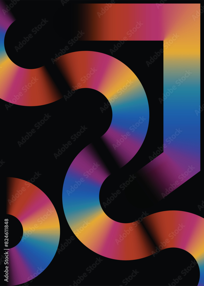 Obraz premium Vertical Vibrant gradient background vector. Abstract trendy modern design wallpaper for landing page, covers, Brochures, flyers, Presentations,Banners. Vector illustration.