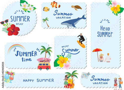 南国風フレーム枠セット