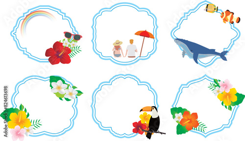 南国風フレーム枠セット