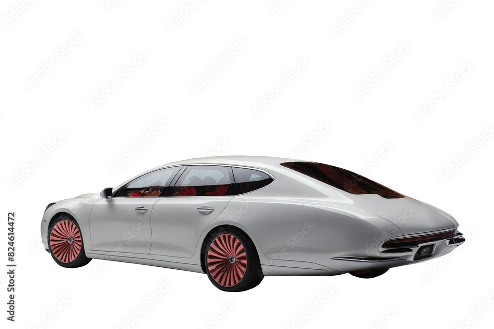 Side profile of the sedan on a white background