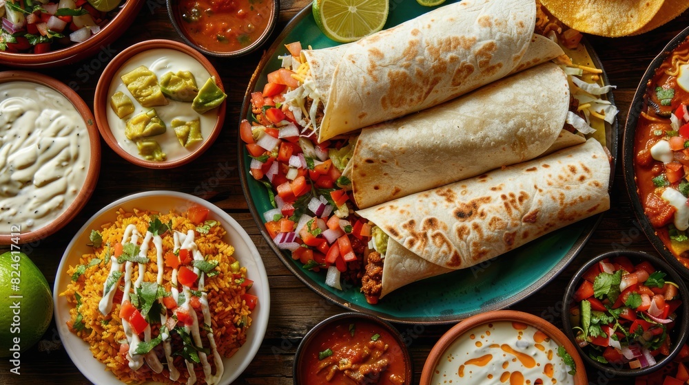 Restaurant serving Mexican style burritos