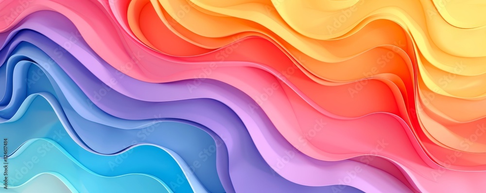 Vibrant pride illustration featuring abstract lines, gradient transitions, and a lively design Vibrant pride illustration featuring abstract lines, gradient transitions, and a lively design