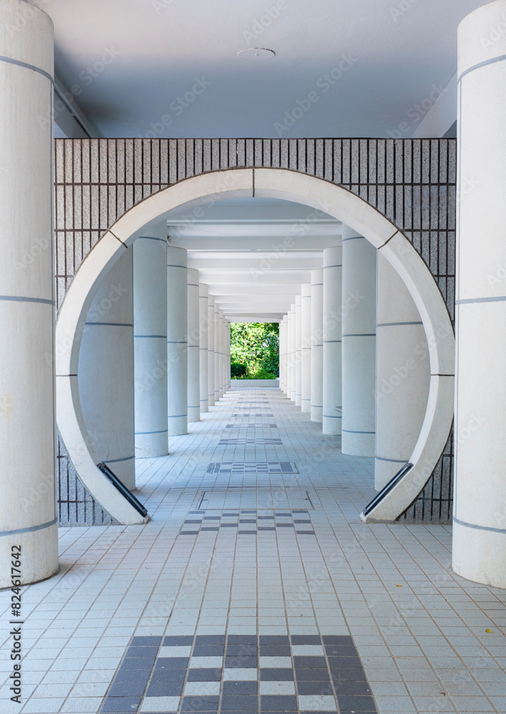 Tai Chi Garden pavillion in the Hong Kong Park on Hong Kong Island