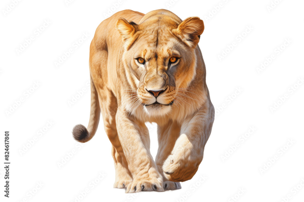 Majestic Lion Gazing Into the Distance on a White or Clear Surface PNG Transparent Background. Majestic Lion Gazing Into the Distance on a White or Clear Surface PNG Transparent Background.