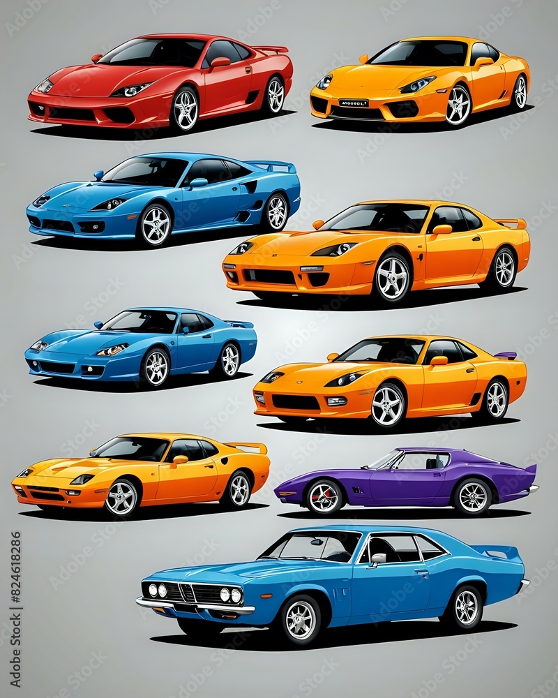set of cars set of cars